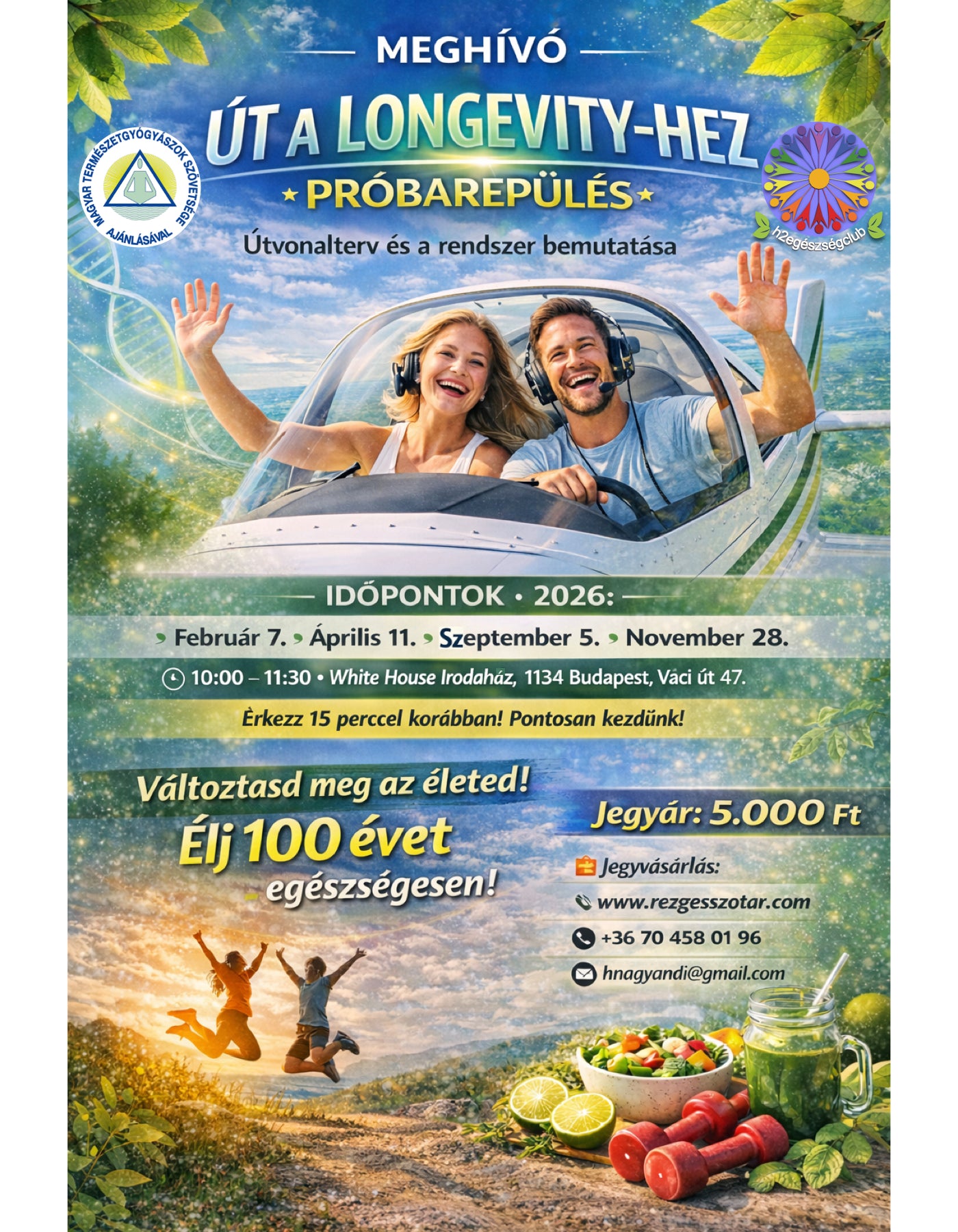 Út a Longevityhez "Próbarepülés" - Rendezvény Április 11. (fontos részletek, ajánlott végigolvasni!)